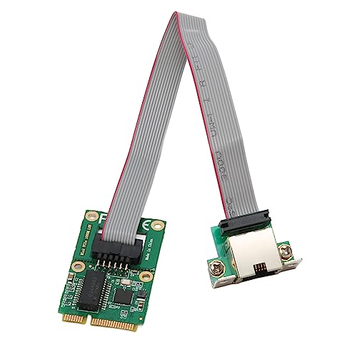 Mini PCIe Tarjeta Controladora de Red 10/100/1000Mbps Adaptable RJ45 LAN NIC para Computadora de Escritorio, PCB Dividida para Ranuras de Altura Completa o Media miniatura 1