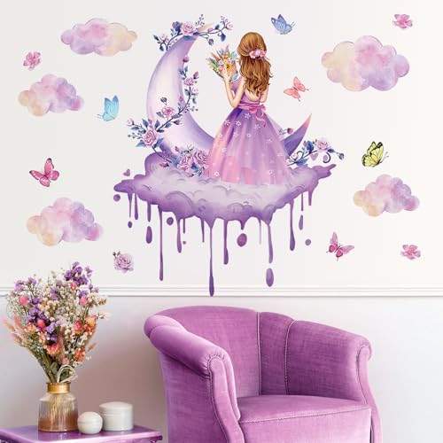 Vinilo decorativo removible 3D Princesa para pared miniatura 7