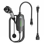 EVDANCE EV Charger Level 1 - Portable J1772 Charger with 25FT Charging Cable, Electric Car Charger for Home, 16A 240V NEMA 6-20 & 12A 110V NEMA 5-15 Plug-in Hybrid Car Charger, IP66 Waterproof