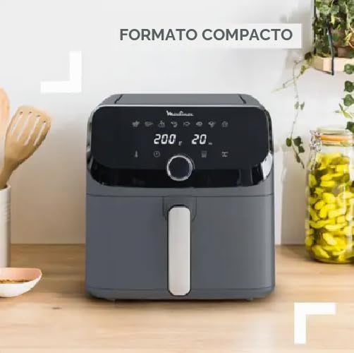 Moulinex Easy Fry Mega, Freidora de aire, capacidad extragrande 7,5 L, 8 programas preestablecidos, tamaño compacto, EZ855BF0