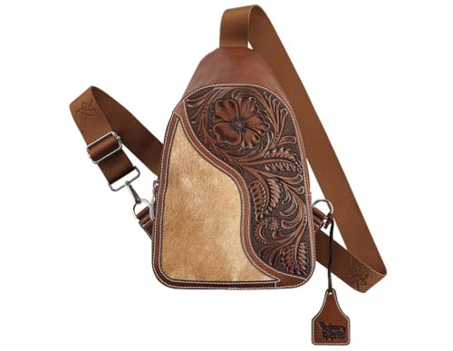 Western Handbag Womens Bea Sling Embossed Brown D330010302