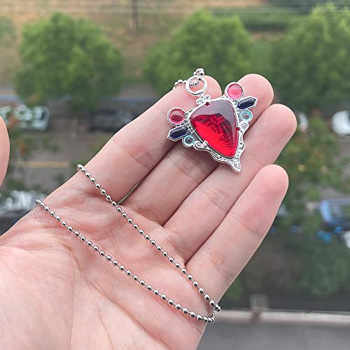 JJBA JOJO Anime Red Stone of Necklace - JoJo Jolyne Jotaro Anime Cosplay Accessories for Fans - Christmas Gifts for Women Men4