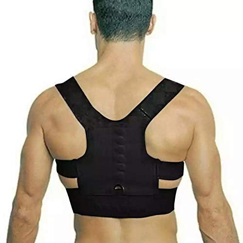 Corretor De Postura Cinta Postural Melhora As Dores Costas Model 1 (M, PRETO)