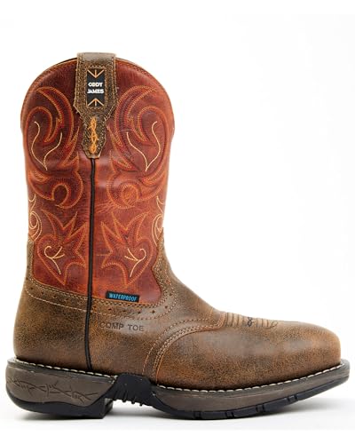 Cody James Men's 11" Nano Lite Waterproof Western Work Boot Composite Toe - Mlbp-3-B2