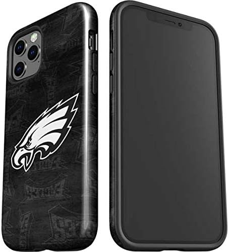 Skinit Impact Phone Case Compatible with iPhone 12 Pro Max - Officially Licensed NFL Philadelphia Eagles Black & White Design