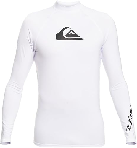 Quiksilver Homme All Time - Lycra Manches Longues Combinaison De Soleil, Blanc - White, L EU - 1