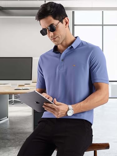 Image of STELLERS Men's Premium Polo T-Shirt Wrinkle Free Quick Dry Soft and Feather Touch Feel Regular Fit