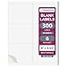Blank White Permanent Adhesive Labels for Laser/Ink Jet Printer (4" x 3-1/3" - 6 Per Page | 300 Labels)