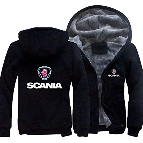 Veste Scania pour Hommes, Sweat à Capuche à Manches Longues pour Femmes avec Fermeture à glissière, Pull Chaud épais en Peluche, adapté aux Sports de Plein air d'hiver Cover