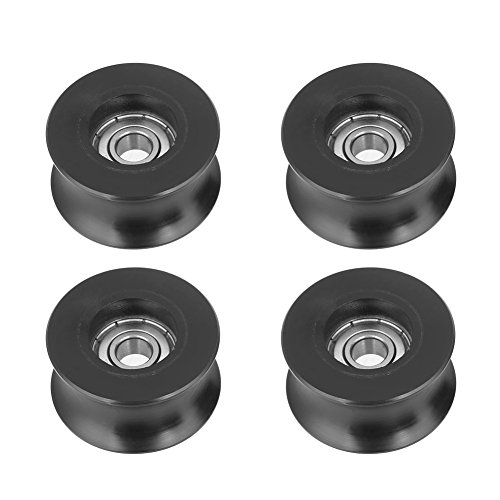 4 pcs U Poulie à Gorge 0840UU Roue Gorge Type d'U Roue de Guidage de Rouleau de Poulie en U 8x40x20.7mm (4pcs 8x40x20.7mm)