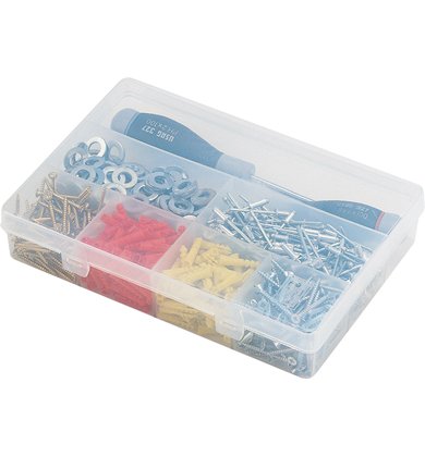 Organizer Terry 1002217 - Nero/Trasparente, 10 Scomparti, Doppia Chiusura