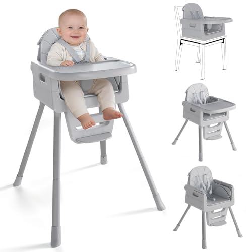 EverKiddo Baby High Chair for 6 Months+, Foldable High...