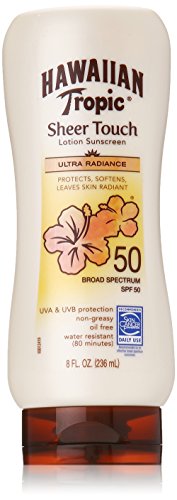 Hawaiian Tropic Sunscreen Sheer Touch Broad Spectrum Sun Care Sunscreen Lotion - SPF 50, 8 Ounce