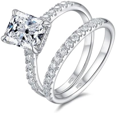 Newshe Jewellery Moissanite Bridal Set for Women 925 Sterling Sil...