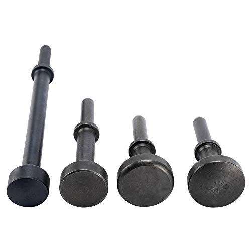 LuckyHigh 5 Pcs Smoothing Pneumatic Air Hammer Chisels Tool with 1 pc Spring, Alloy Steel Pneumatic Chisel Bits Accessories with 0.401\'\' (10mm) Shank