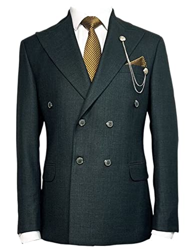 Veste costume double boutonnage hommes blazer ajusté bal fin d'année