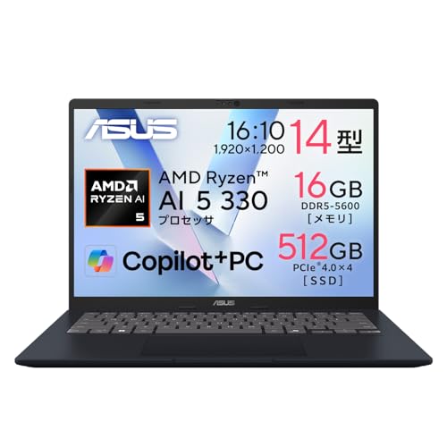 �yAmazon.co.jp����z ASUS �m�[�g�p�\�R�� Vivobook 14 M1407KA 14�C���` AMD Ryzen AI 5 330 ������16GB SSD 512GB Windows 11 �d�� 1.54kg Wi-Fi 6 Web�J����