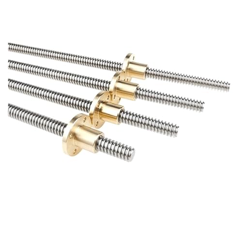 Metal Ball Screw nut T20 Lead Screw Linear Guide Lead 8mm Pitch 4mm Length 100mm to 1000mm with Brass Nut(1000mm)