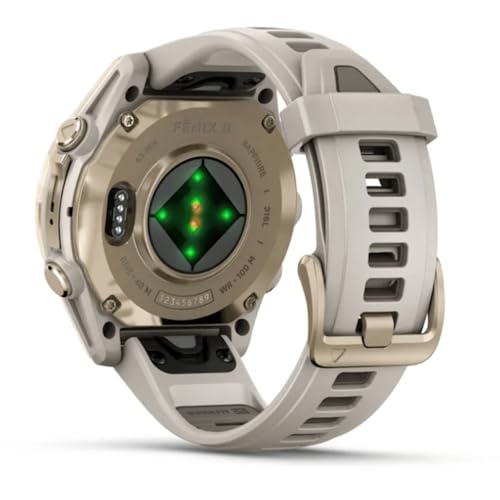 Garmin Fenix Bracelet en Silicone AMOLED Saphir Doux avec Gris Brouillard/Pierre de Sable foncé 8-43 mm