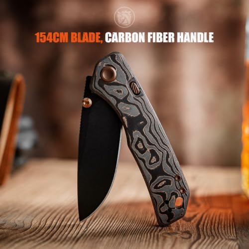 Image of Vosteed Marten - 3.30 inch 154CM Blade, Carbon Fiber Handle