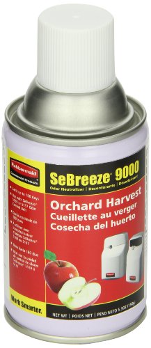 Rubbermaid Commercial FG5145000000 SeBreeze 9000 Aerosol Canister Refill for SeBreeze Odor Control Dispensers, Orchard Harvest