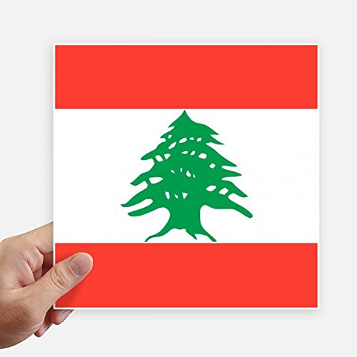 Autocollant Drapeau Liban 20cm Lot de 4 Stickers pour Customiser son PC