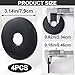 Isslly 4 Pack Large Shower Arm Flange, 3.15 inch Round Replacement Escutcheon Plate, Stainless Steel Shower Pipe Cover Plate for Shower Head Arms (Inner Dia: 0.92 in) - Black
