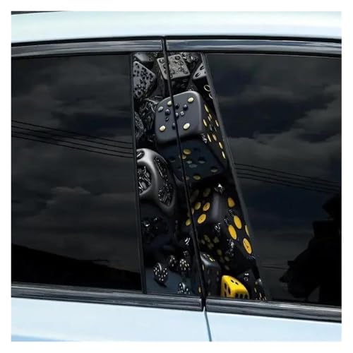 Autocollants dés pour voiture anti-rayures et imperméables pour pilier B du véhicule