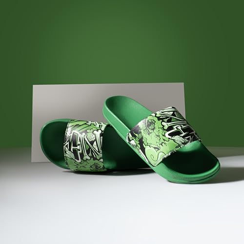 Image of ARVAN Mens Multicolour Graphic EVA Sliders | Lightweight Slip-On Slippers with Cushioned Sole | Casual Open-Toe Slides
