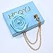 Floral Bridegroom Wedding Badge Brooches Cloth Art Rose Flower With Hanging Tassel Chain Suit Shirt Lapel Brooch Pin Fashion Jewelry for Men Boy (sky blue)