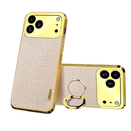 Étui iPhone 17 Pro blanc en cuir souple silicone plaqué pour protéger votre smartphone