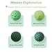 Kkogleam Magnetic Balls Fidget Toy Adults, Silicone Magnetic Balls, Fidget Toys, Office Desk Fidget Balls for Anxiety Relief, Sensory Toy for Fingers Hands (Green-4PCS)