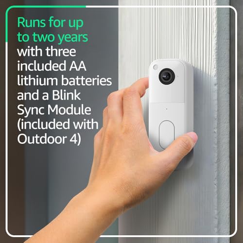 All-new Blink Video Doorbell + Outdoor 4 – Wireless smart security cameras, head-to-toe HD view, two-year battery life. Sync Module Core included – 3 camera system + Video Doorbell - Image 4