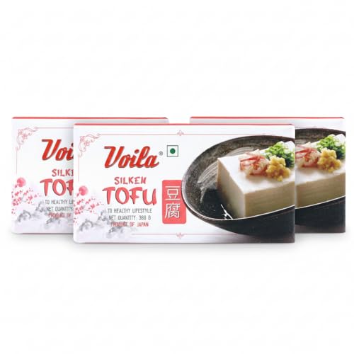 Image of Voila Silken Tofu 300g (Pack of 3) | Low Fat High Protein Japanese Style Soya Paneer | Shelf Stable Soft Tofu | Ready to Eat | Vegan & Vegetarian | No Preservatives | Perfect for Korean, Japanese, Chinese & Asian Cuisine | Ideal for Soups, Ramen, Stir Fry, Salads, Curries & Desserts