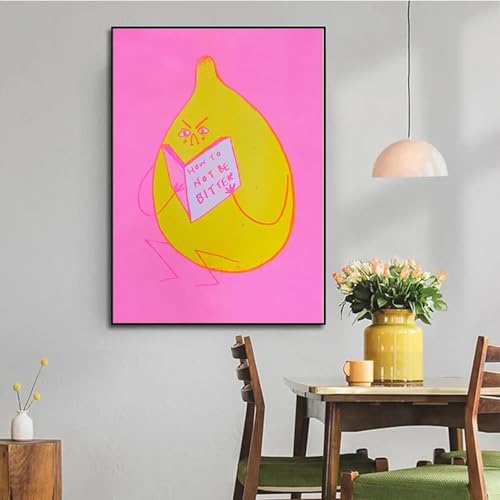 Affiche citron de style mignon pour egayer votre decoration de maison avec une toile coloree