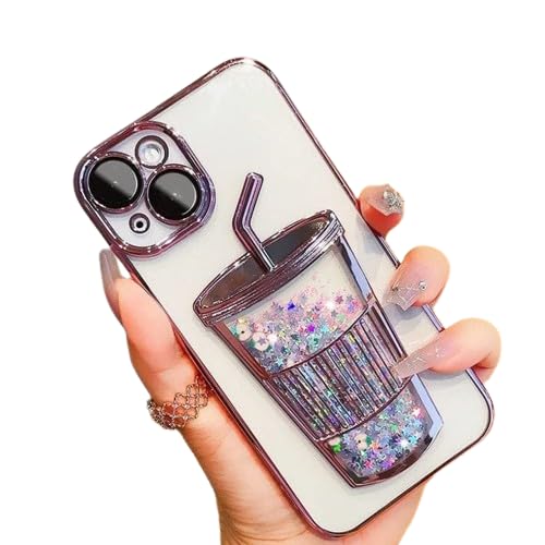Cat Care Stylish Designed for iPhone 14 Plus Cover with Luxury Glitter Cute Cup-Shaped Moving Plating Design Aesthetic Women Teen Girls Back Cover Cases for iPhone 14 Plus Cover (Rose Gold) (B0DC134LXZ) Amazon Price History, Amazon Price Tracker