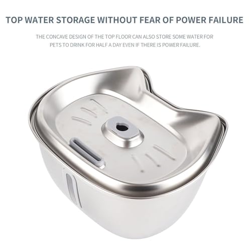 Fuente de agua para gatos acero inoxidable 3 L miniatura 5