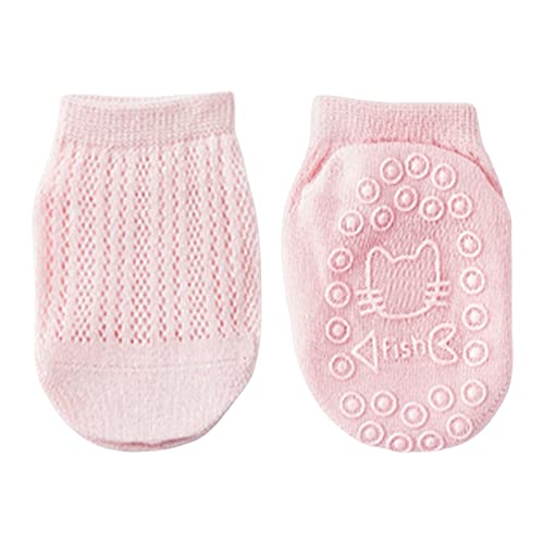 Infant Boys Girls Non Slip Socks Breathable Cartoon Mesh The Floor Socks Barefoot Socks Non Slip Grip Ankle Socks