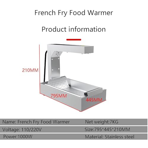 Podgrzewacz do frytek z powłoką nieprzywierającą, szybkie nagrzewanie i ochrona bezpieczeństwa do kortów spożywczych, supermarketów i barów z przekąskami
