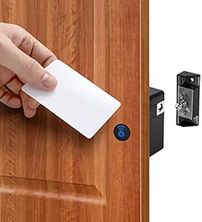QWORK Hidden Locks for Cabinet , RFID Locks Kit , Electromagnetic Cabinet Lock with RFID Card Drawer