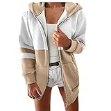 QHDDP Industrie Jacke Wolljacke Damen MäDchen Westen Mantel Damen Sportlicher Blazer Damen Bonprix Blazer Purge KostüM Tweed Weste Sessun Mantel Fleecejacke Damen Wandern(3-Khaki,S)