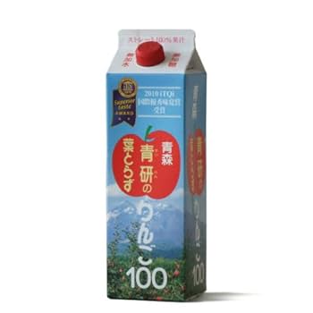 Amazon.co.jp: 青研 葉とらず りんご100 ジュース 1000ml×3本