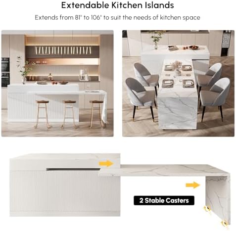 A close-up view of the three drawers and two cabinet doors, highlighting the clean white finish and the sleek hardware.