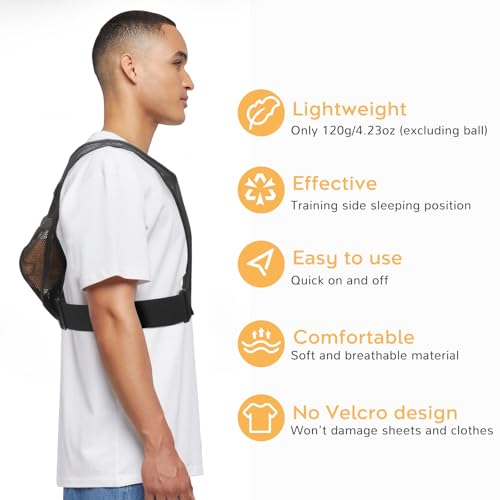 Positional Sleep Apnea Device - Sleep Apnea Monitor - Prevents Supine Sleeping and Promotes Side-Lying Posture Lightweight, Comfortable, and Effectively Reduces Snoring - Snoring Solution