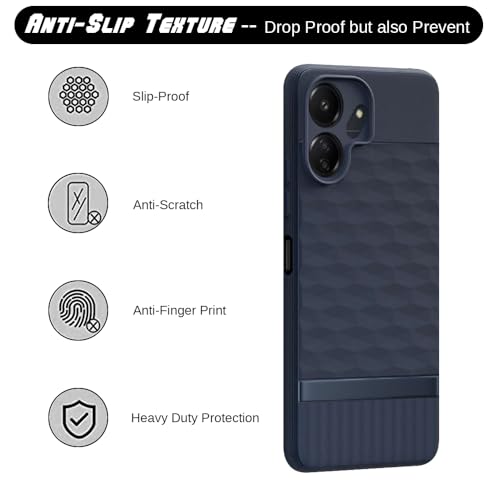 Image of Shockproof Case for Mi Redmi 13C 4G / Poco C65 4G | Full Camera Protection | TPU Flexible Back Cover for Mi Redmi 13C 4G / Poco C65 4G (Steel Blue)