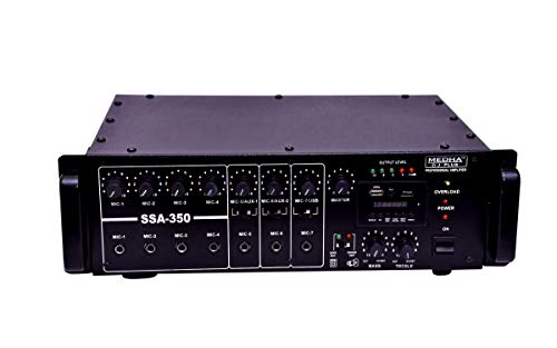 Image of MEDHA D.J. PLUS Professional 350 Watt Bluetooth High Power P.A. Amplifier with Digital Media Player with Cooling Fan Inbuilt, Black