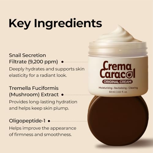 Jaminkyung Snail Mucin 90.16% + Peptides Rejuvenating Cream, Intensive Repair & Plumping Face Moisturizer, Deep Hydrating, Firming & Glow-Boosting Korean Face Cream, 2.02 fl oz