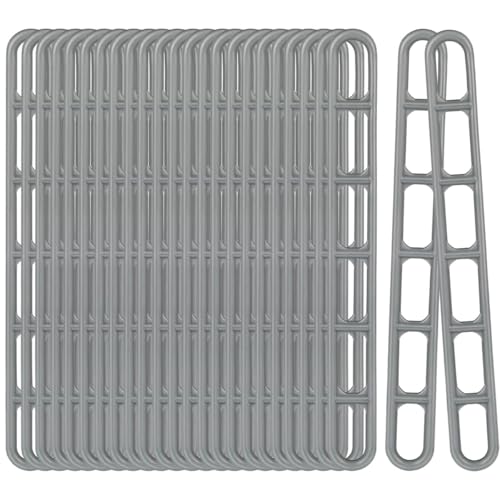 Abspannelement aus Kunststoff, 25 Stück Abspannelemente für Vorzelte Extra Stark,6-Loch Abspannelement,Gummispanner Spanngummi Spanngurte Zeltgummis für Zelte Markisen Vordächer,Grau