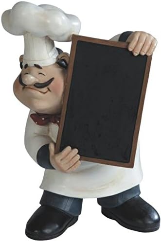 George S. Chen Imports Chef Holding A Tray Figurine, 11"