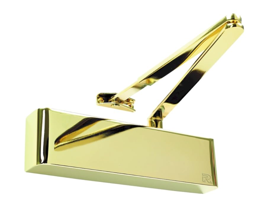 Rutland Fire Rated TS.9205 Door Closer Size EN 2-5 Easily Adjustable and Comes with Backcheck & Delayed Action & Nice Finish (Polished Brass)